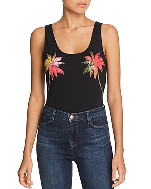GUESS PALM TREE GRAPHIC BODYSUIT,W91I34R49A4