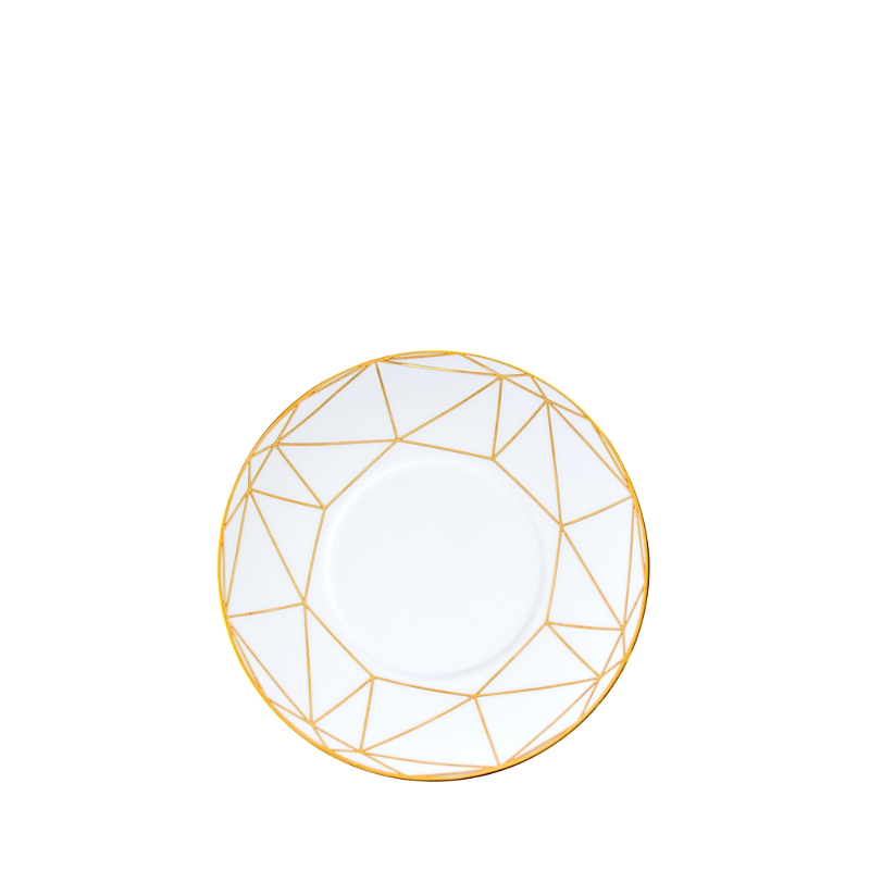 Prouna Gem Cut Bread & Butter Plate In Gold