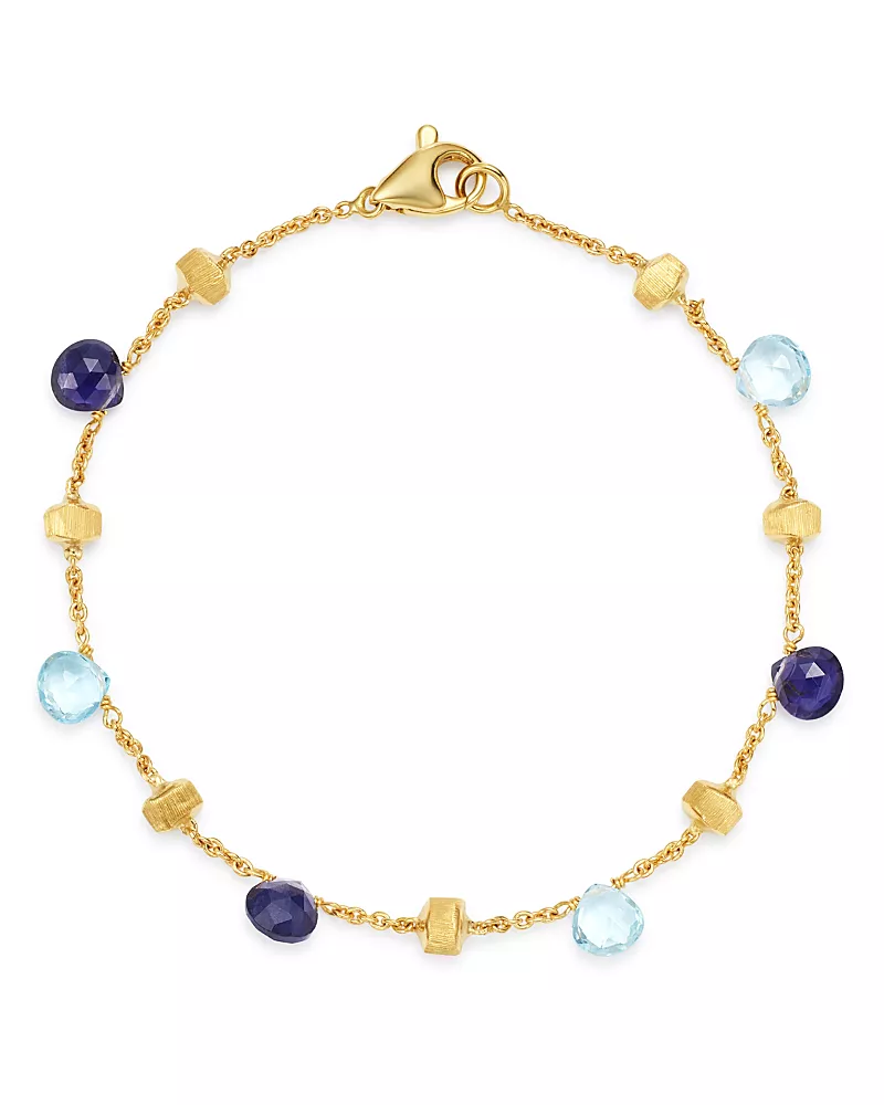 Marco Bicego 18K Yellow Gold Paradise Iolite & Blue Topaz Beaded Bracelet - Exclusive
