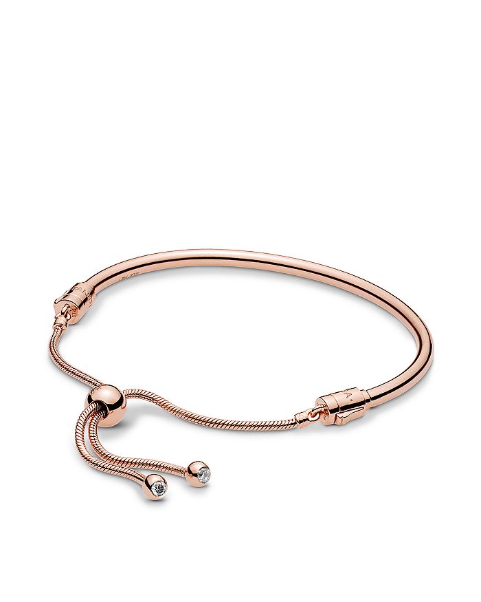 Pandora Rose Gold Tone-Plated Sterling Silver & Cubic Zirconia Bracelet ...