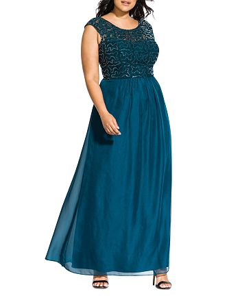 City Chic Plus Sweet Love Sequined Gown | Bloomingdale's