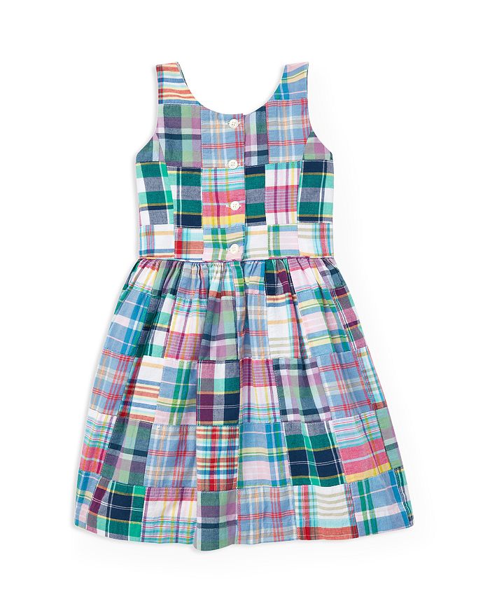 Ralph Lauren Girls Patchwork Madras Dress Little Kid
