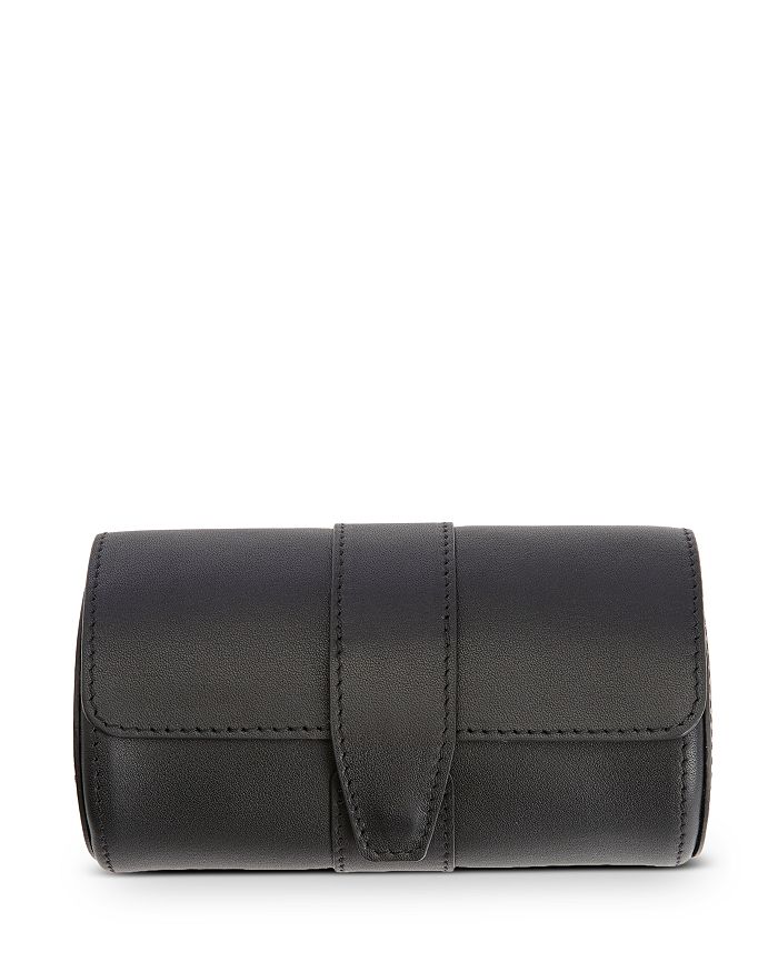 Shop Royce New York Leather Travel Double Watch Roll In Black