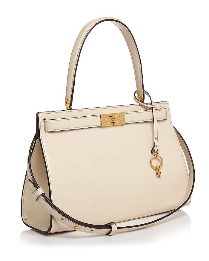 Tory Burch Lee Radziwill Small Leather Satchel In Moose | ModeSens
