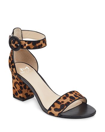 Marc Fisher LTD. Women's Karlee Leopard Print Block Heel Sandals ...