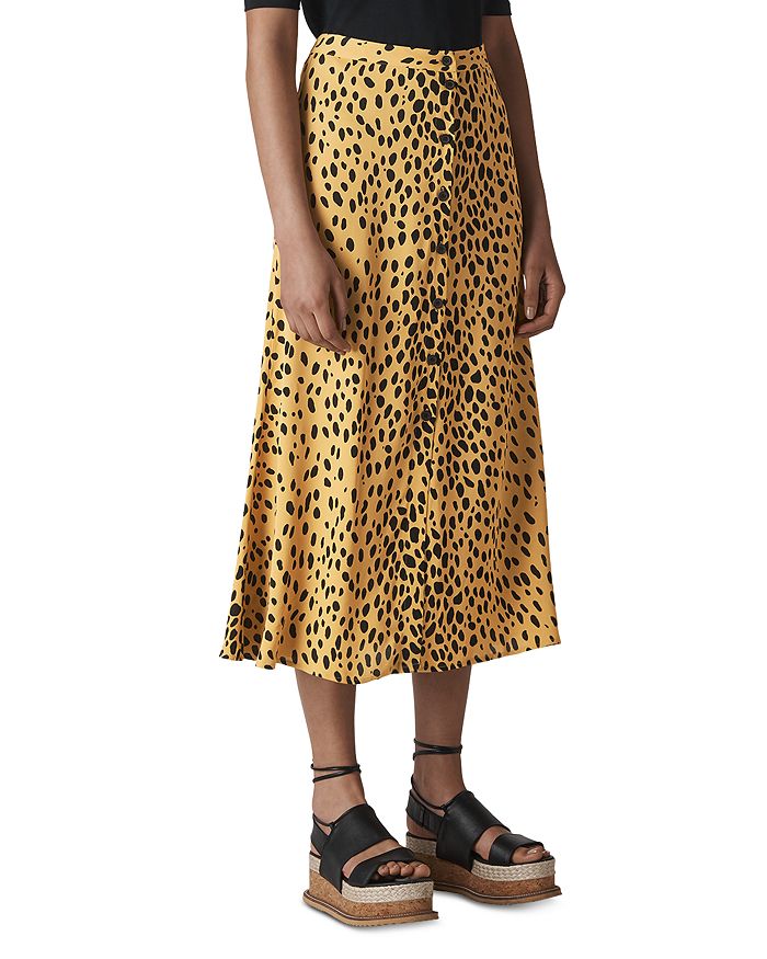 Whistles Cheetah Print Midi Skirt Bloomingdale s