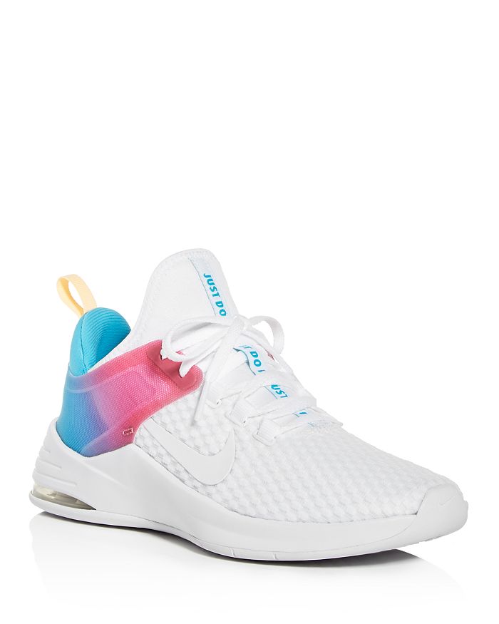Nike Women's Air Max Bella Low-top Sneakers In White/blue Fury/laser Fuchsia