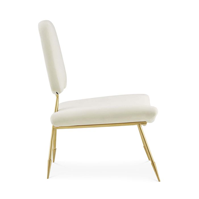 Shop Modway Ponder Upholstered Velvet Lounge Chair In White