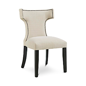Modway Curve Upholstered Fabric Dining Chair In Beige