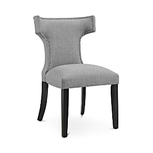 Modway Curve Fabric Dining Chair In Light Gray