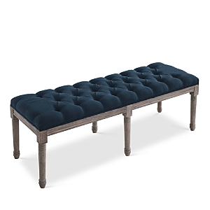 Photos - Other Furniture Modway Province French Vintage Bench Navy EEI-3368-NAV 