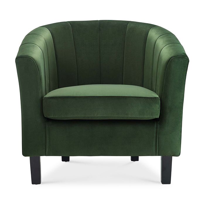 Modway Prospect Channel Tufted Upholstered Velvet Armchair In Emerald
