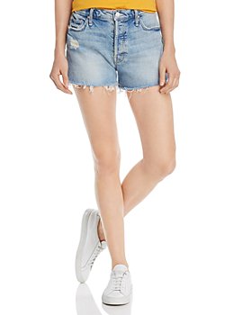 MOTHER - The Tomcat Distressed Denim Shorts in True Confessions 