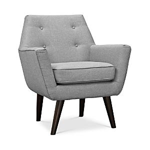 Modway Posit Upholstered Fabric Armchair In Light Gray