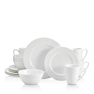 Mikasa Trellis White 16-piece Dinnerware Set
