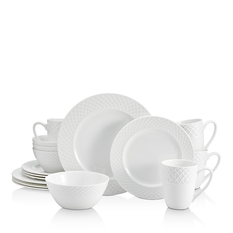 Mikasa Trellis White 16-pc. Dinnerware Set, Service For 4 In White