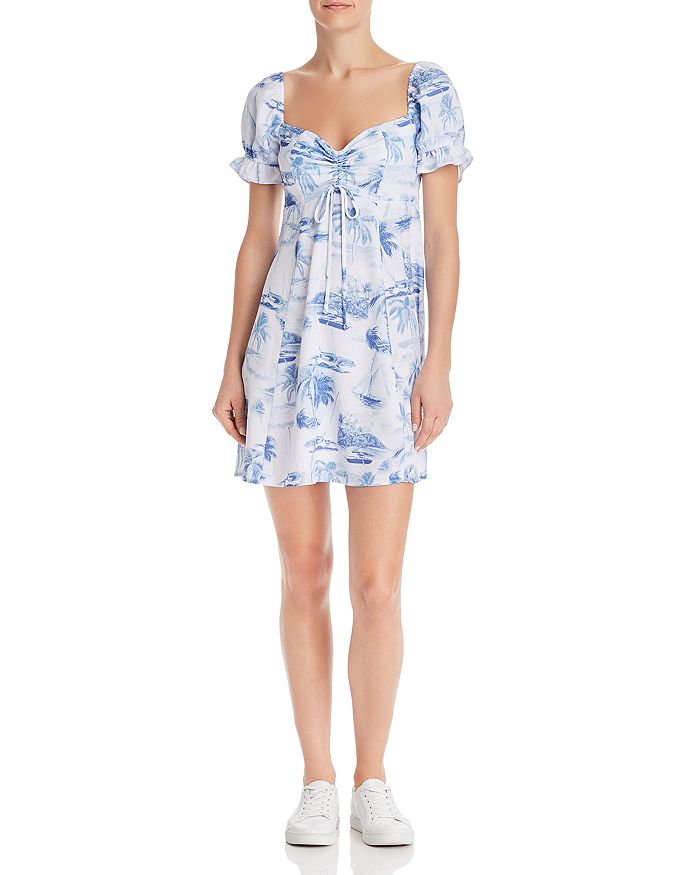Show Me Your MuMu Della Printed Mini Dress Bloomingdale s