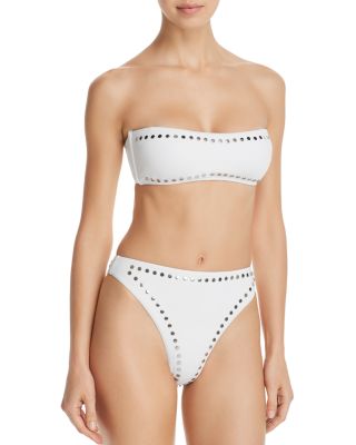 Dolce Vita Womens Stellar Studs Bandeau Bikini Top