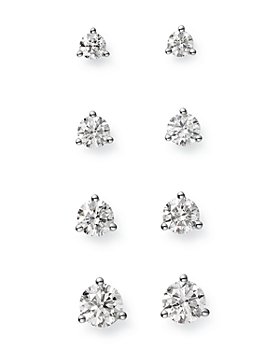 Bloomingdale's - Diamond Stud Earrings 3-Prong Martini Set Stud Earrings in 14K White Gold - 100% Exclulsive