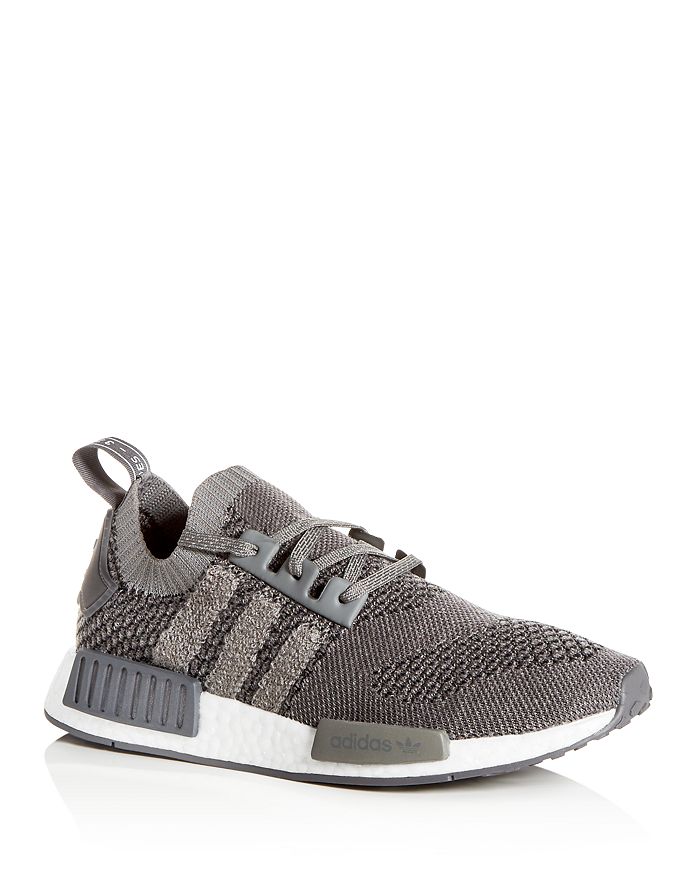 Adidas Originals Men's Nmd R1 Knit Low-top Trainers In Grey