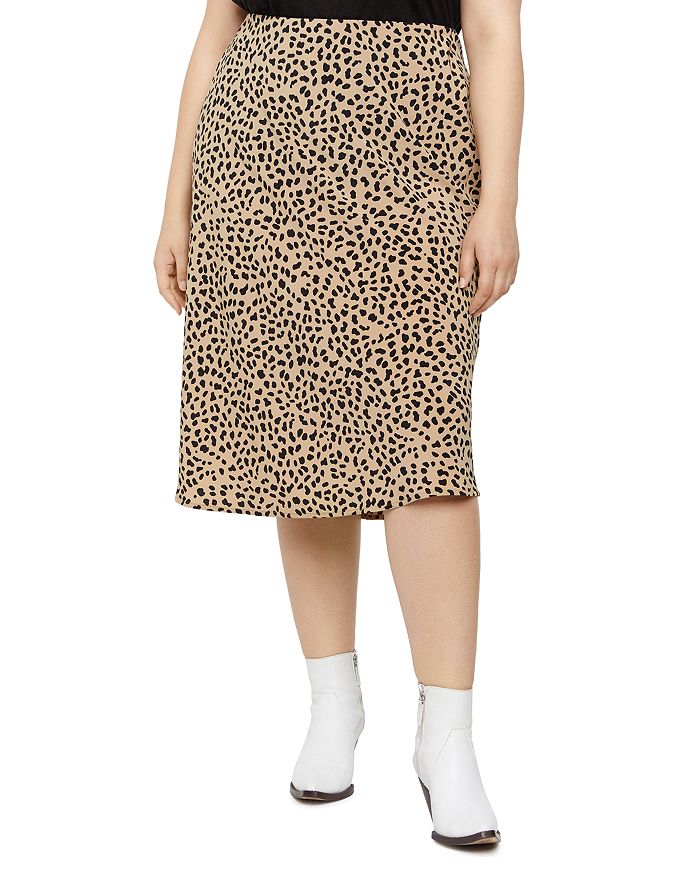 Sanctuary Curve Cheetah-Print Midi Slip Skirt | Bloomingdale's
