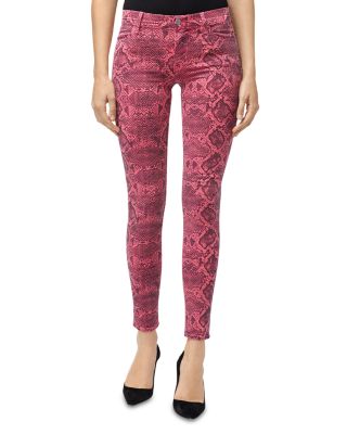 J Brand - 620 Super Skinny Jeans in Neon Pink Boa