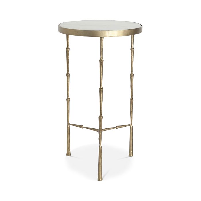 Global Views Spike Accent Table In Antique Brass