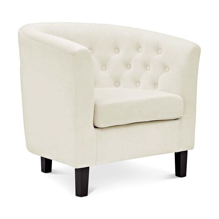 Modway Prospect Velvet Armchair In White