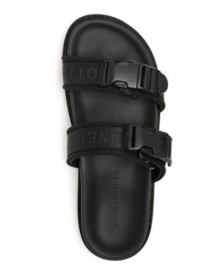 Bottega Veneta Men's Leather & Canvas Strap Slide Sandals