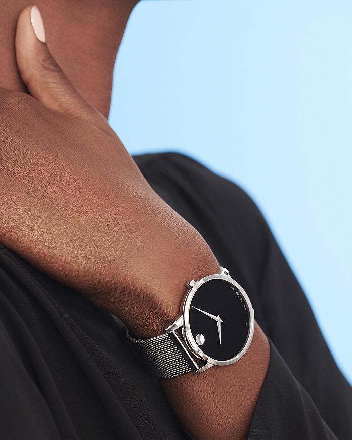 Shop Movado Core Watch, 40mm In Black/silver
