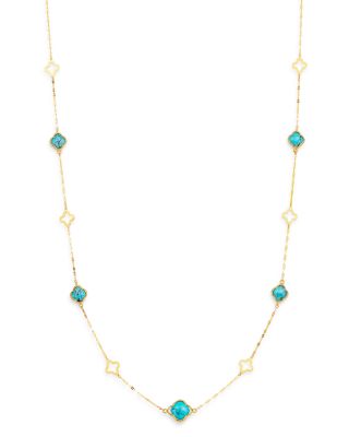 turquoise necklace gold