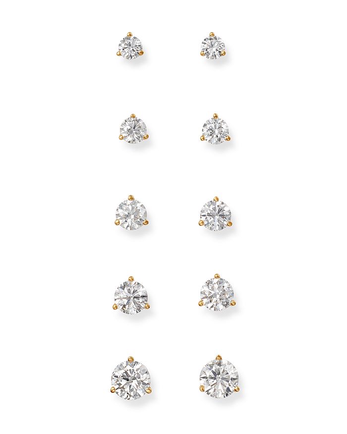 Shop Bloomingdale's Certified Diamond Stud Earrings In 18k Yellow Gold Martini Setting, 1.50 Ct. T.w. - 100% Exclusive In White/gold