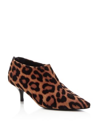 leopard booties kitten heel