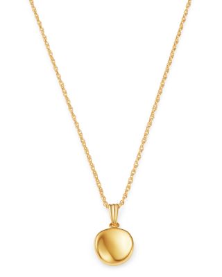 Disc Pendant Necklace in 14K Yellow Gold, 18" 