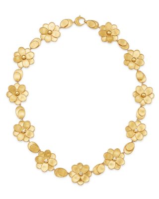 Marco Bicego 18K Yellow Gold Petali Diamond Collar Necklace, 17.5
