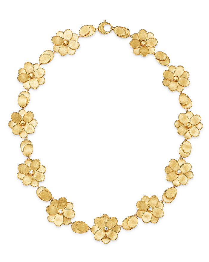 Marco Bicego - 18K Yellow Gold Petali Diamond Collar Necklace, 17.5"