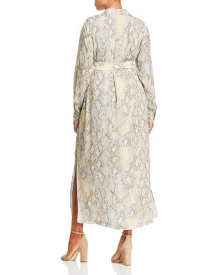 Lafayette 148 New York Plus Snake Print Maxi Shirt Dress | Bloomingdale's  Women Plus Size Clothing