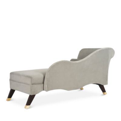 Caiden Velvet Chaise with Pillow