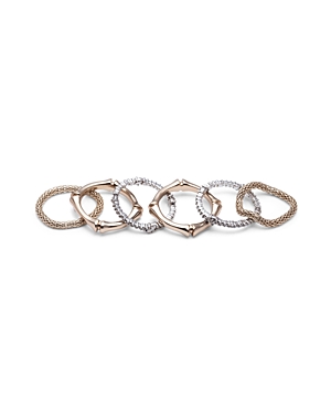 ALEXIS BITTAR RING STACK, SET OF 6,AB92R0037