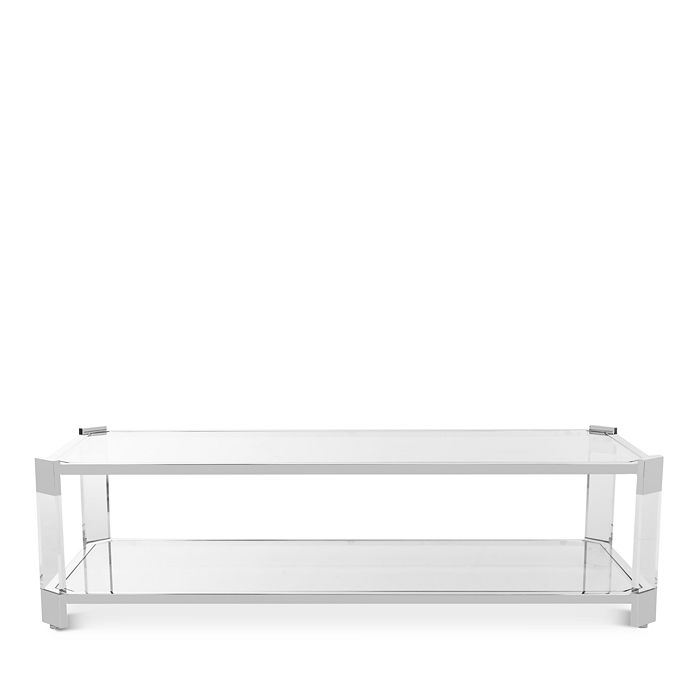 Shop Safavieh Couture Gianna Acrylic Coffee Table In Silver