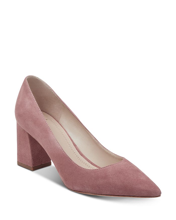 Marc Fisher Ltd Zala Suede Pointed Toe Pumps In Light Natural Suede