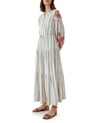 karen millen embroidered midi dress