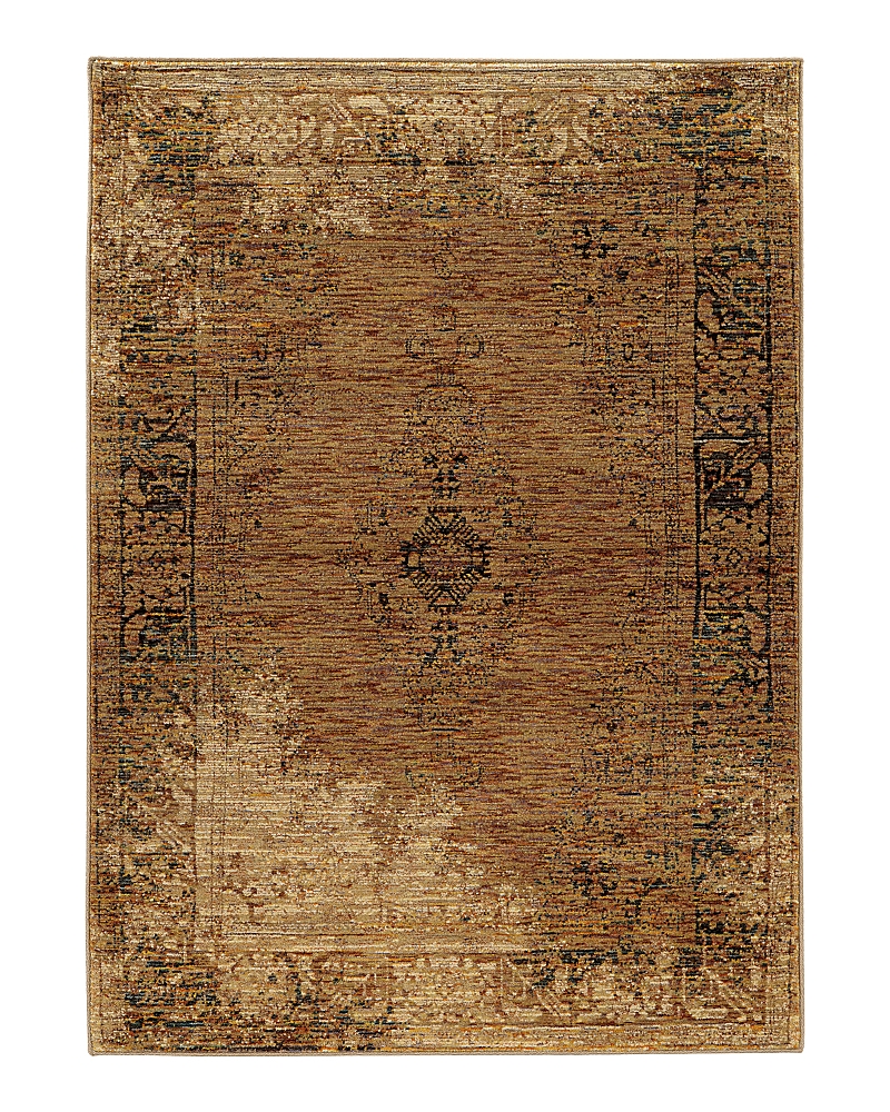 Oriental Weavers Andorra 6845d Round Rug, 7'10 X 7'10 In Gold/brown