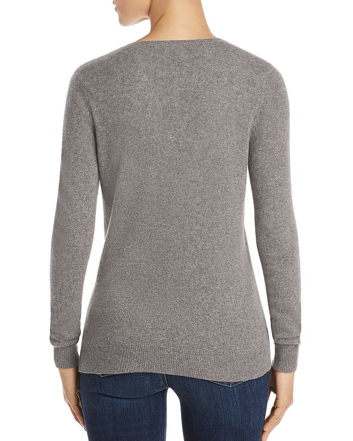 Shop C By Bloomingdale's V-neck Cashmere Sweater - 100% Exclusive In Medium Gray