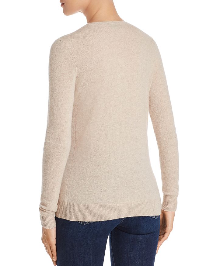 Shop C By Bloomingdale's V-neck Cashmere Sweater - 100% Exclusive In Heather Oatmeal