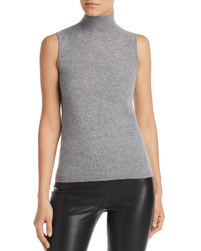 C By Bloomingdale's Sleeveless Cashmere Sweater - 100% Exclusive In Medium Gray