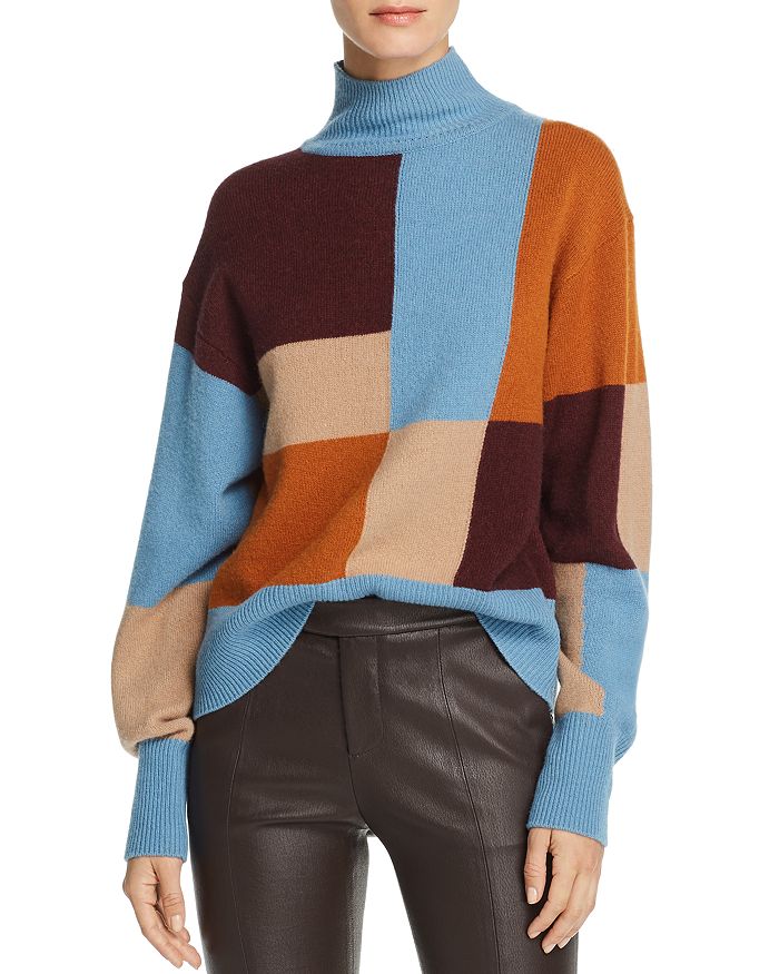 EQUIPMENT VOULAISE colour-BLOCKED jumper,19-3-006125-SW01518
