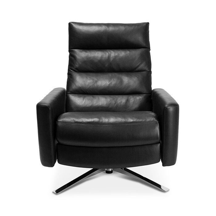 Shop American Leather Cirrus Comfort Air Recliner In Bison Charcoal