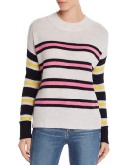 AQUA - Mixed-Stripe Cashmere Sweater - 100% Exclusive