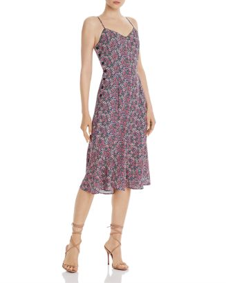 Lost and Wander Lost + Wander Orchid Floral-Print Midi Slip Dress ...